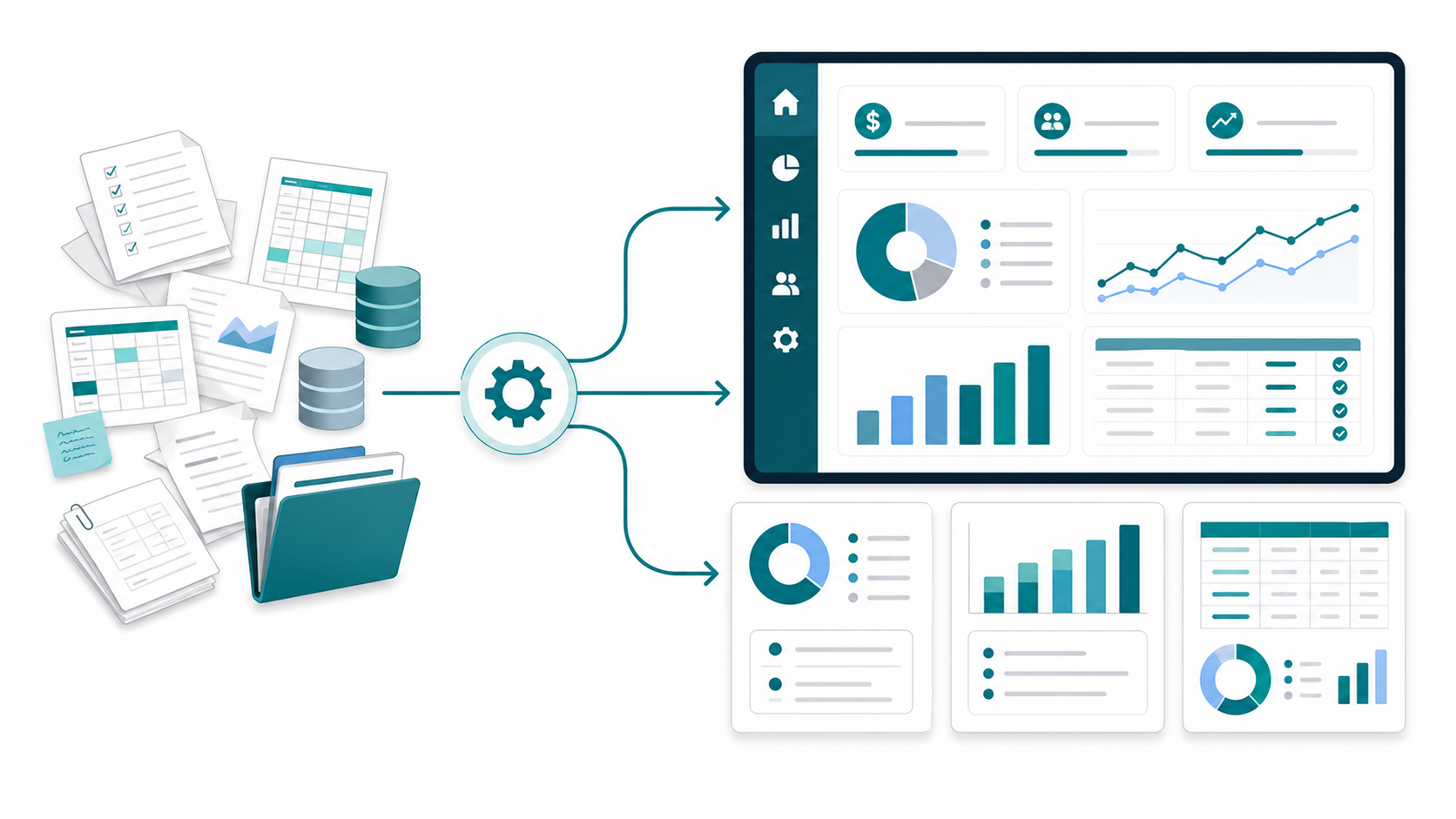 Insights and reporting illustration